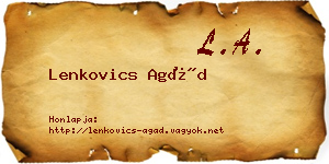 Lenkovics Agád névjegykártya